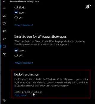 Förbättra Windows 10-säkerheten med exploateringsskydd
