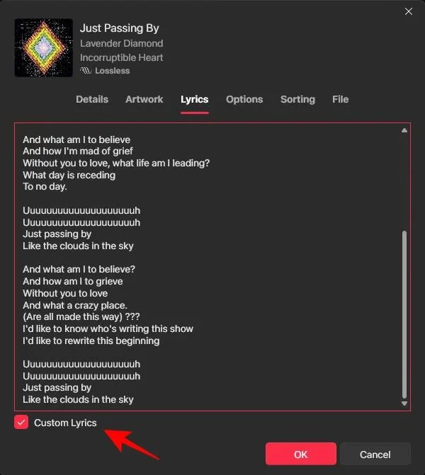 Hur man lägger till texter till Apple Music Windows