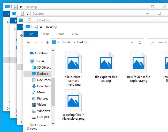 Как да използвате File Explorer без мишка в Windows 10