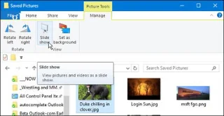 Инструкции за гледане на снимки като слайдшоу в Windows 10