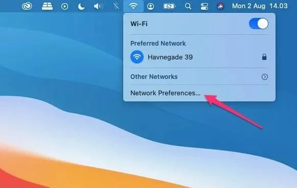 Hur man glömmer/tar bort WiFi-nätverk på Mac
