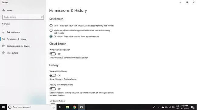 Stäng av Cortana på Windows 10