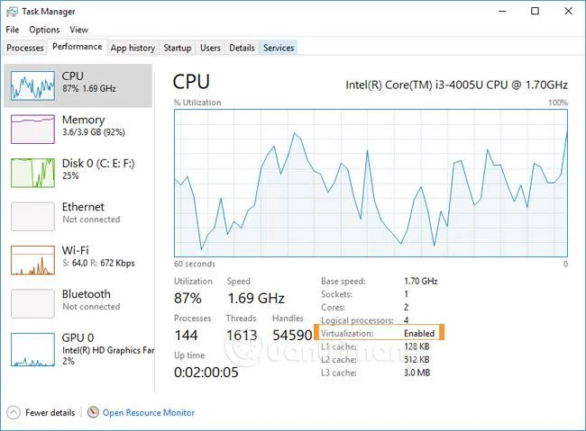Hur kontrollerar jag om virtualisering på Windows 10 är aktiverad?
