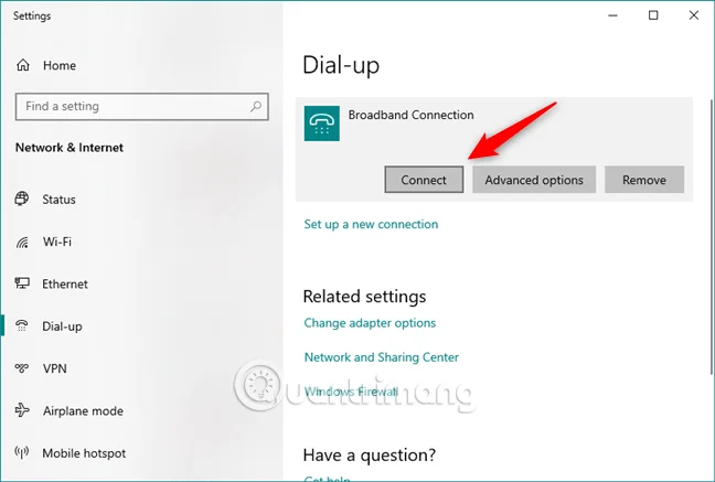Hur man ställer in och använder PPPoE Internet-anslutning på Windows 10
