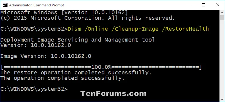 Windows 10 kép javítása DISM segítségével
