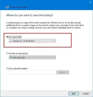 A Windows 10 biztonsági mentése és visszaállítása a rendszerképből