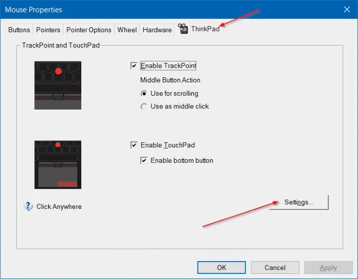 Instruktioner för att ändra rullningsriktningen för Windows 10-pekplattan