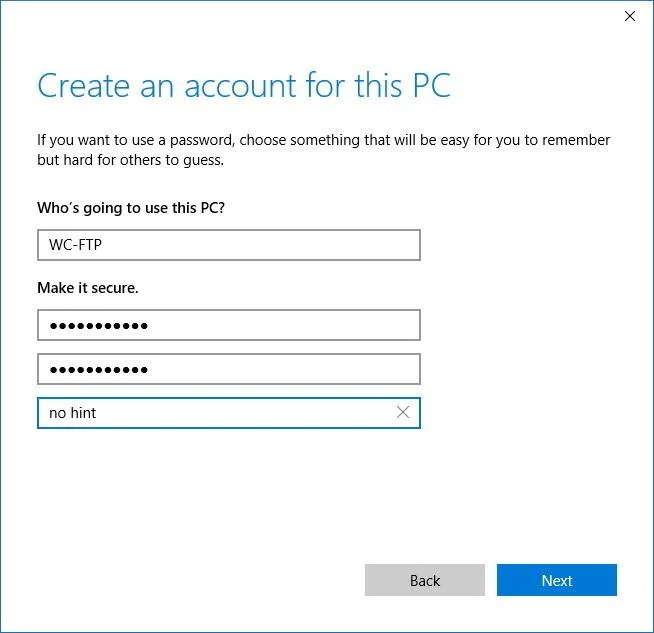 Instruktioner för att ställa in och hantera FTP-server i Windows 10