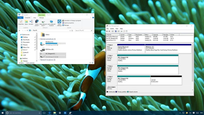 Hur man kombinerar flera hårddiskar till en volym på Windows 10 Hur man kombinerar flera hårddiskar till en volym på Windows 10