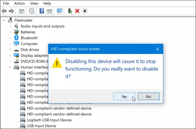 Så här inaktiverar du pekskärmen på Windows 10-enheter