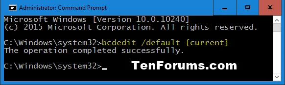 Hur man väljer standardoperativsystem för att starta upp i Windows 10