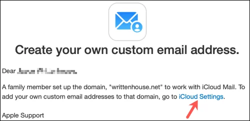 Instruktioner för att konfigurera en anpassad e-postdomän på iCloud