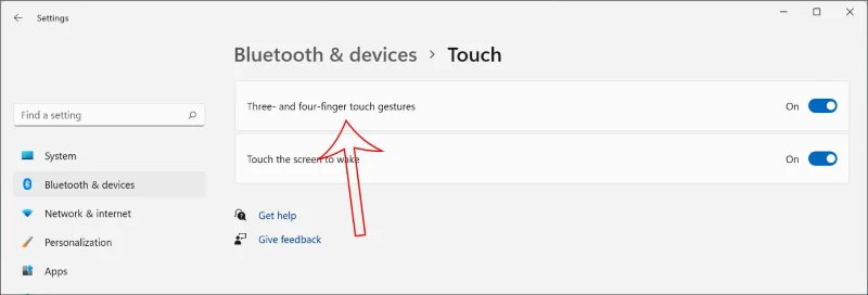 Sammanfattning av pekplattans funktioner i Windows 10, Windows 11