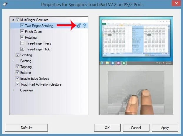 Instruktioner för att ändra rullningsriktningen för Windows 10-pekplattan
