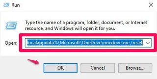 Opravte chybějící ikonu OneDrive na hlavním panelu ve Windows 10