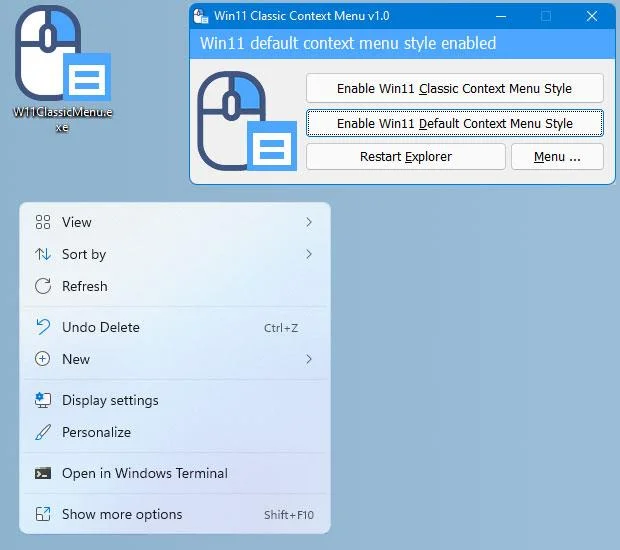 Tato malá aplikace pomáhá přenést rozhraní kontextové nabídky Windows 10 do Windows 11