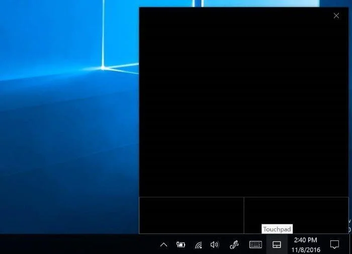 Instruktioner för att aktivera och anpassa Virtual Touchpad på Windows 10