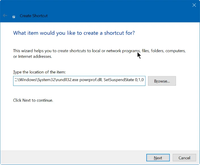 Skapa en genväg för att stänga av, starta om datorn... på skrivbordsskärmen i Windows 10