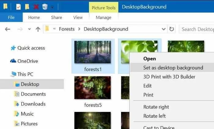 3 sätt att ställa in olika bakgrundsbilder på varje Windows 10-skärm