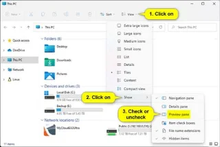 Как да покажете панела за визуализация на File Explorer в Windows 10/11