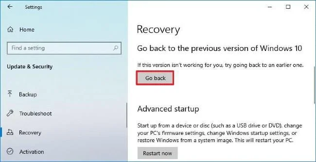 Hur man tar bort Windows 10-uppdateringen för att återgå till den gamla Windows-versionen