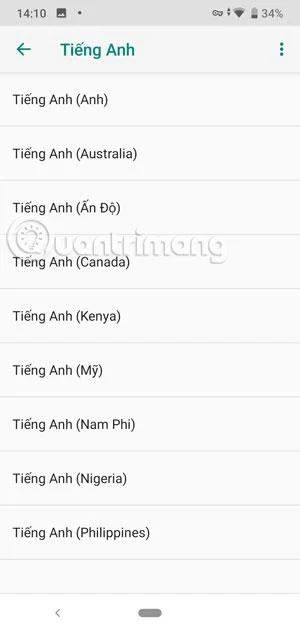 Pokyny pro přepínání vietnamštiny a angličtiny na klávesnici Gboard