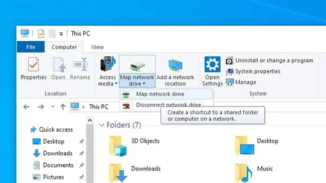 Как да картографирате мрежови устройства в Windows 10