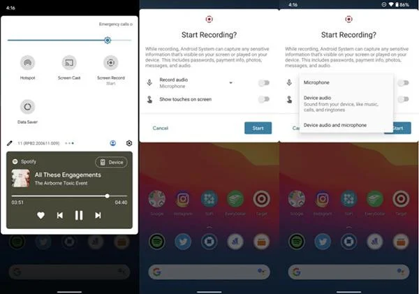 Hur man spelar in Android-telefonskärmen