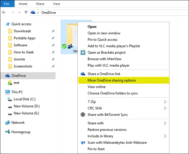 5 sätt att dela filer och mappar från OneDrive i Windows 10