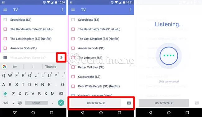 Aktivera funktionen Tal-till-text på Android