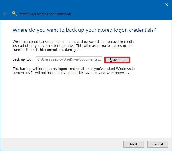 Credential Managerin käyttäminen Windows 10:ssä