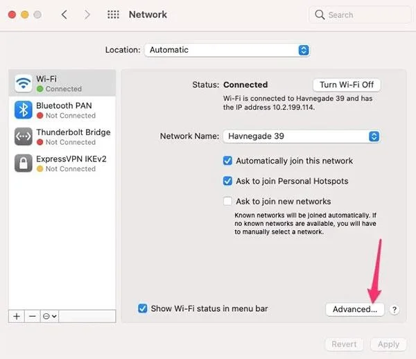 Hur man glömmer/tar bort WiFi-nätverk på Mac