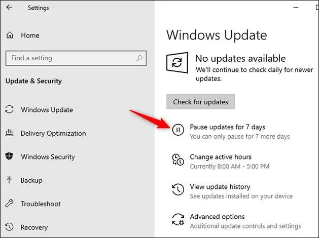 Hur man pausar uppdateringar på Windows 10 Home Hur man pausar uppdateringar på Windows 10 Home