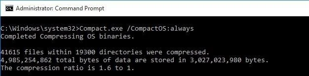 Vad är Compact OS-funktionen på Windows 10?