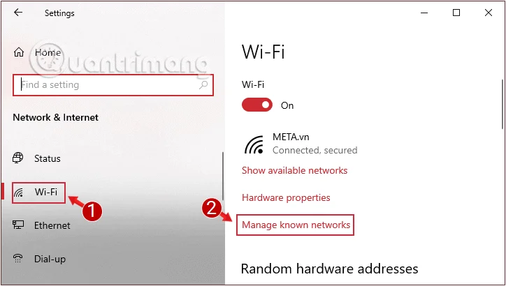 Hur tar man bort sparad WiFi på Windows 10?
