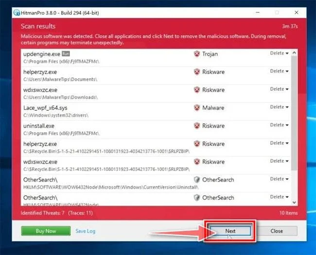 Ta bort skadlig programvara (skadlig programvara) helt på Windows 10-datorer