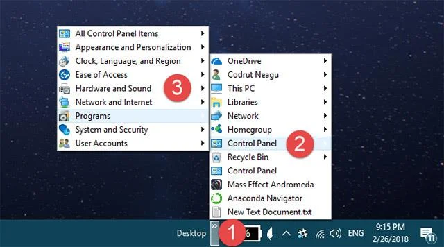 Hur man öppnar Kontrollpanelen i Windows 10, 8.1, 7