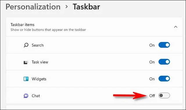 Jak odstranit ikonu "chat" na hlavním panelu Windows 11