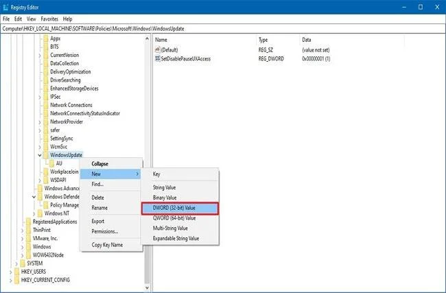 Så här aktiverar/inaktiverar du funktionen Pausa uppdateringar för Windows Update i Windows 10