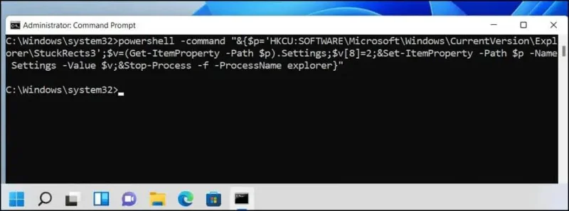 Jak skrýt/zobrazit hlavní panel v systému Windows 11