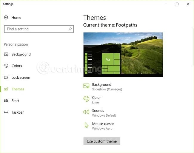 Hur man använder Theme på Windows 10 Hur man använder Theme på Windows 10