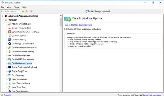 Winaero Tweaker, ett verktyg för att helt anpassa Windows 10 Spring Creators
