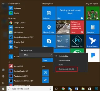 Персонализиране и възстановяване на менюто "Старт" на Windows 10 по подразбиране Персонализиране и възстановяване на менюто "Старт" на Windows 10 по подразбиране