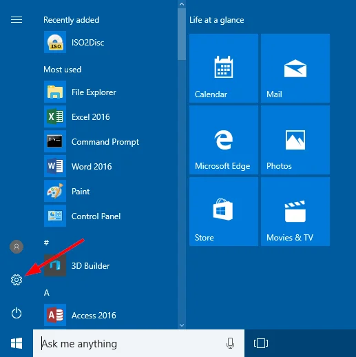 Sammanfattning av 12 sätt att snabbt komma åt programmet Inställningar på Windows 10