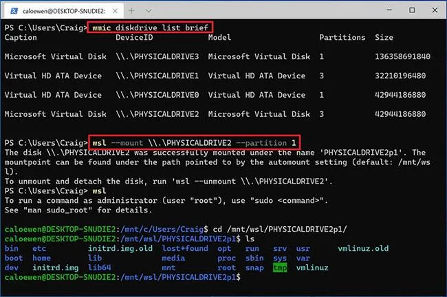 Hur man monterar Linux-filsystem med WSL2 på Windows 10 Hur man monterar Linux-filsystem med WSL2 på Windows 10