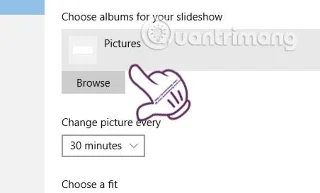 Instruktioner för att ställa in en timer för att ändra Windows 10-bakgrund