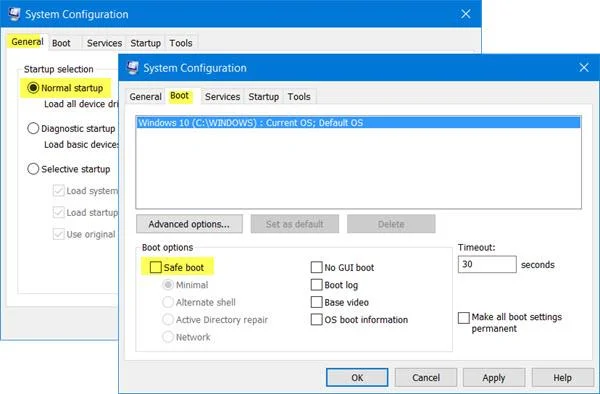 Åtgärda snabbt felet med att Windows 10/8/7-datorn fryser och inte kan avsluta felsäkert läge Åtgärda snabbt felet med att Windows 10/8/7-datorn fryser och inte kan avsluta felsäkert läge