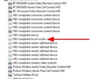 Instruktioner för att åtgärda pekskärmsfel på Windows 10