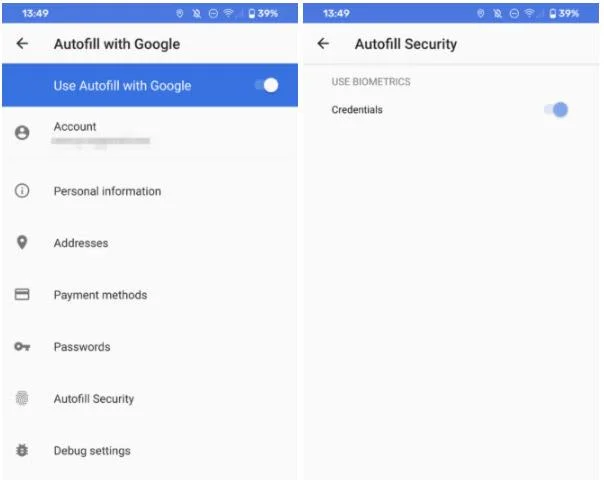 Jak automaticky vyplňovat hesla v systému Android