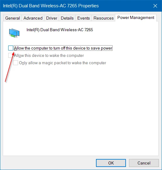 Wifi på Windows 10 ansluter inte efter uppstart från viloläge